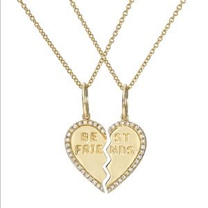 Zoe Lev best friend necklace charms 14k gold